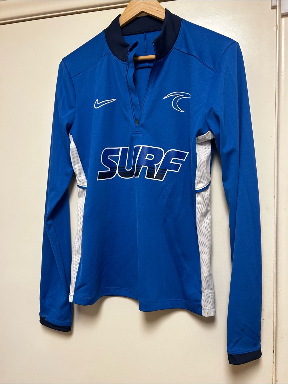 Blue Long-Sleeve Surf Soccer Performance Top